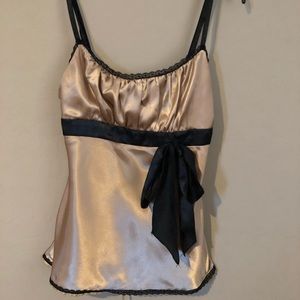 HeartSoul Gold/ Black Cami with Bow
